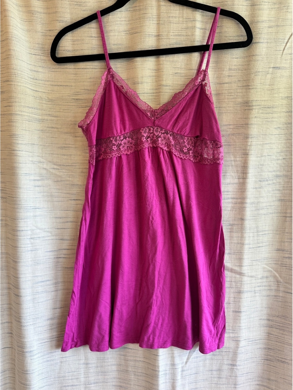 INC International Concepts Pink Lace Trim Nightgown Sleepwear Small